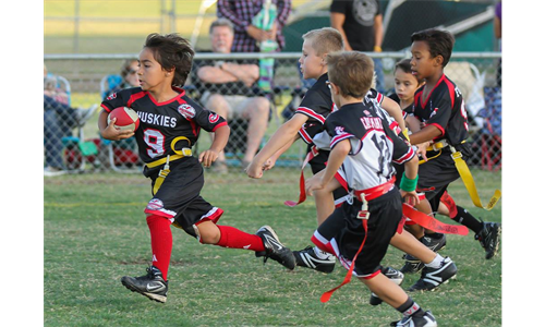 Fast-action AFL Flag football...